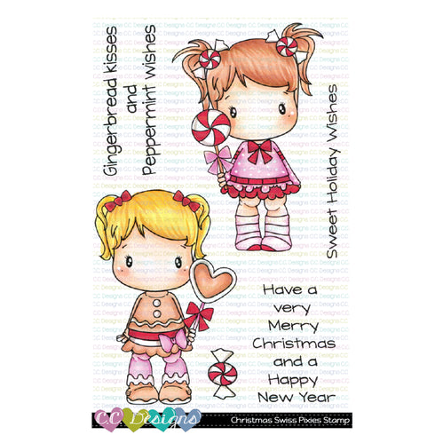 Christmas Swiss Pixie Clear Stamp Set